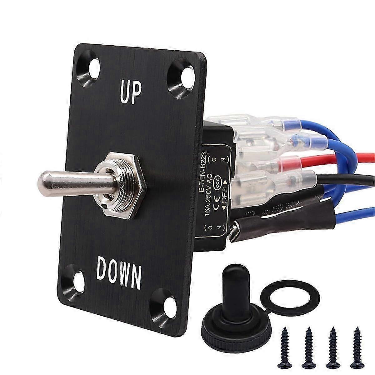 Toggle switch 3 gears 6 pins waterproof plastic metal material forward reverse control