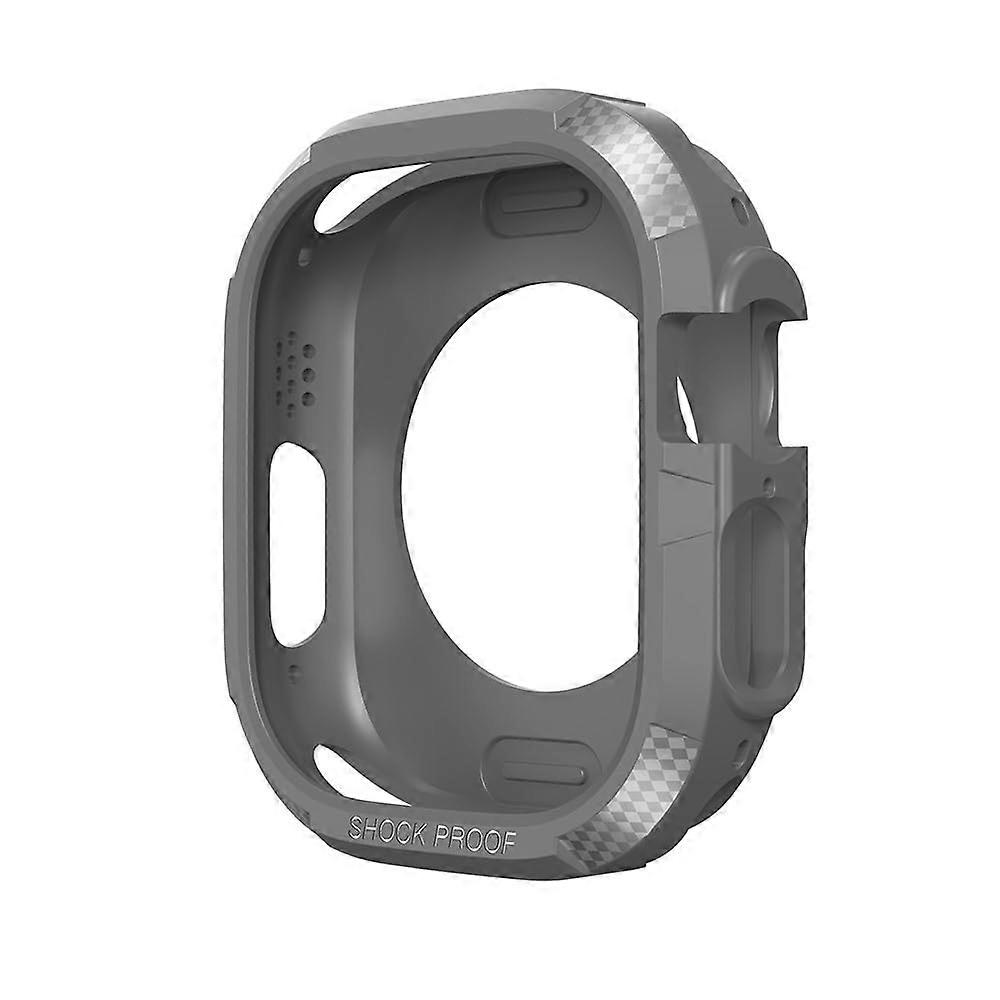 Case with Screen Protector, Slim Full Edge Protective Cover Gray for Apple Watch Ultra 45mm