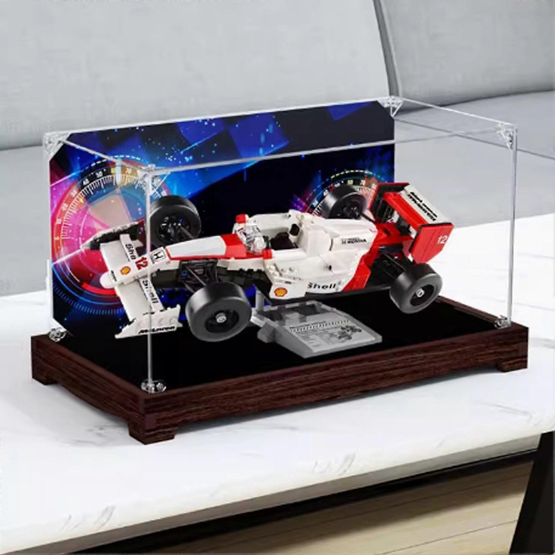 Display Case Acrylic Clear Dustproof Box for  10330 Racing Car Model with 360° Viewing