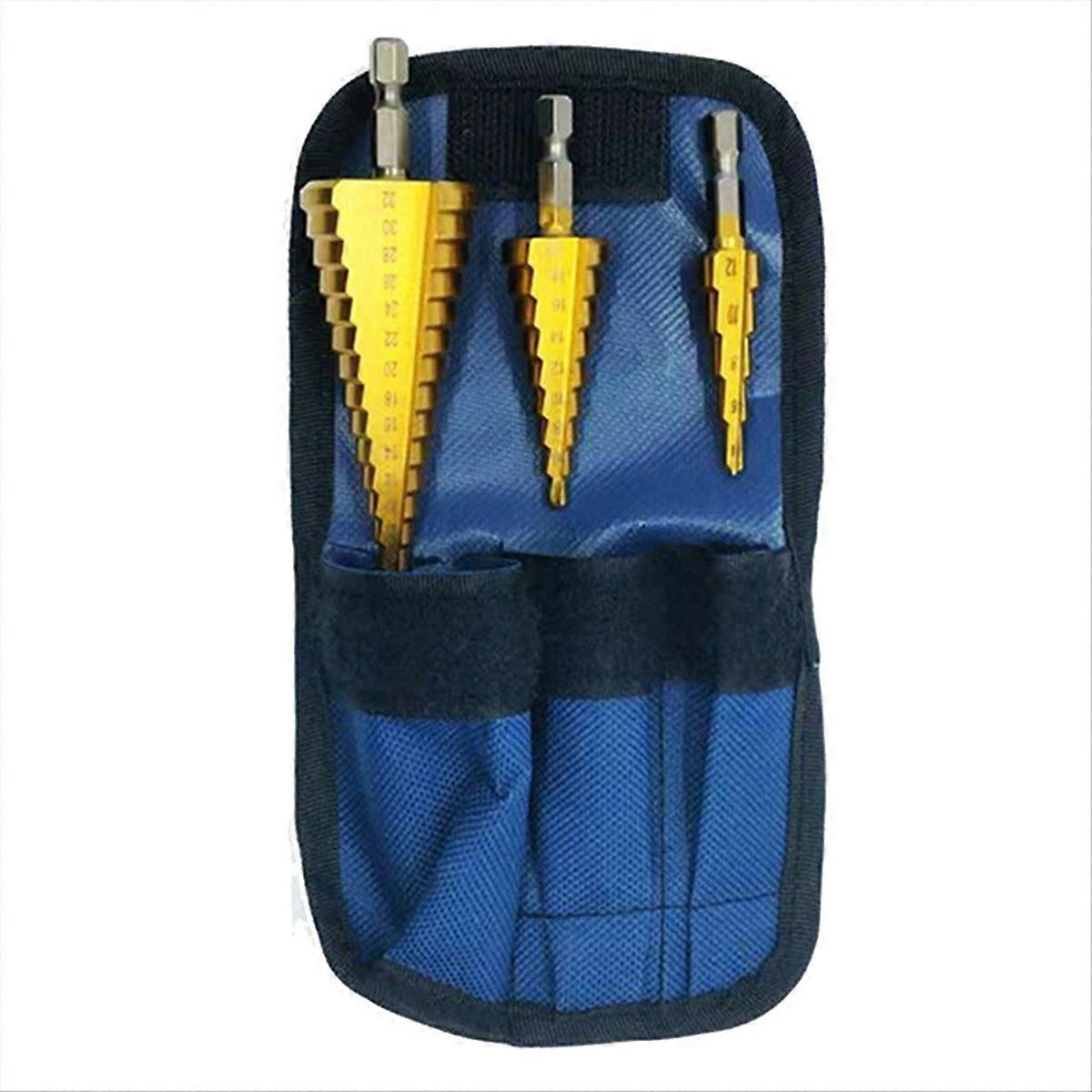 Pagoda drill hexagonal handle straight slot three-piece set