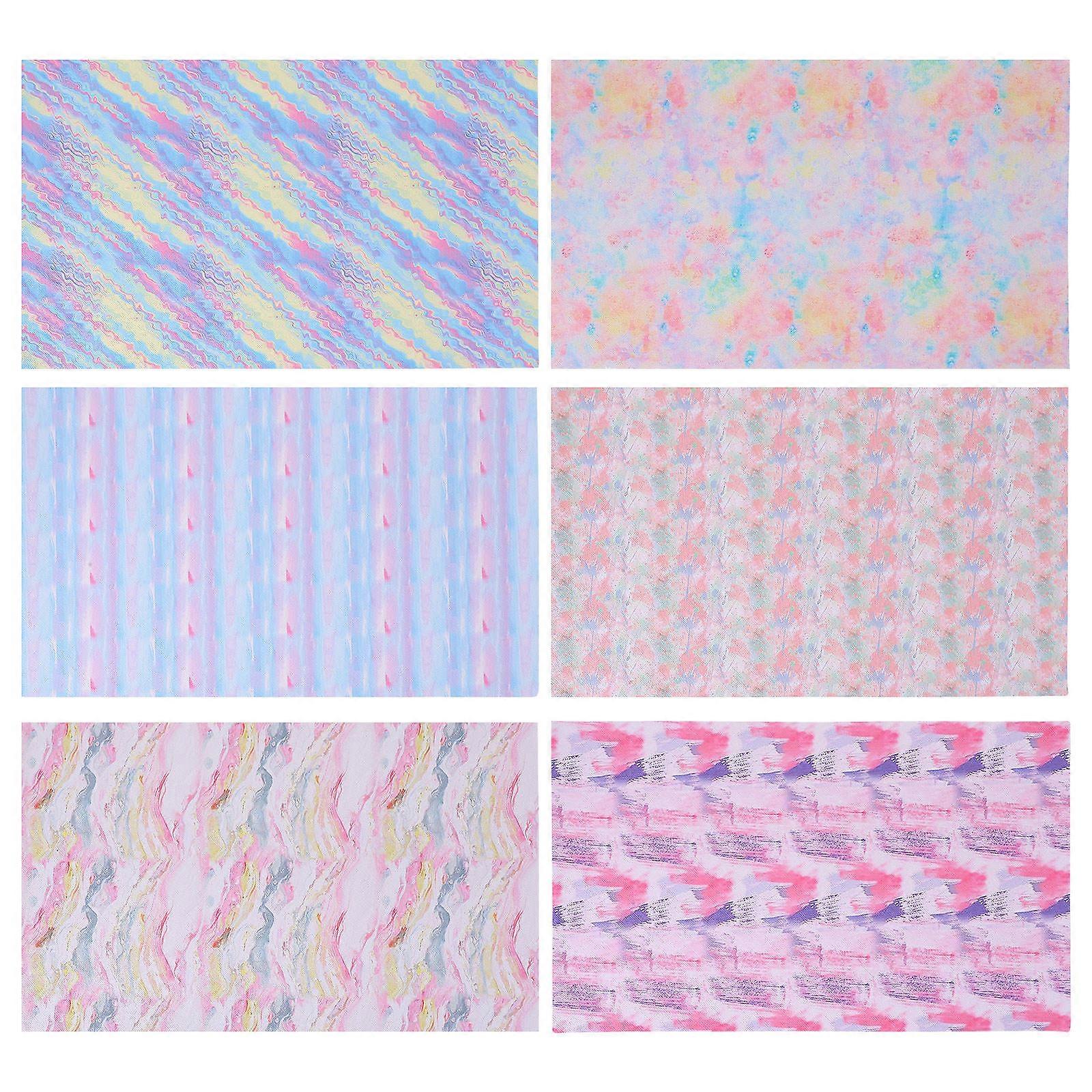 Synthetic Sheets Faux Sheet for DIY Use 6Pcs Assorted Color