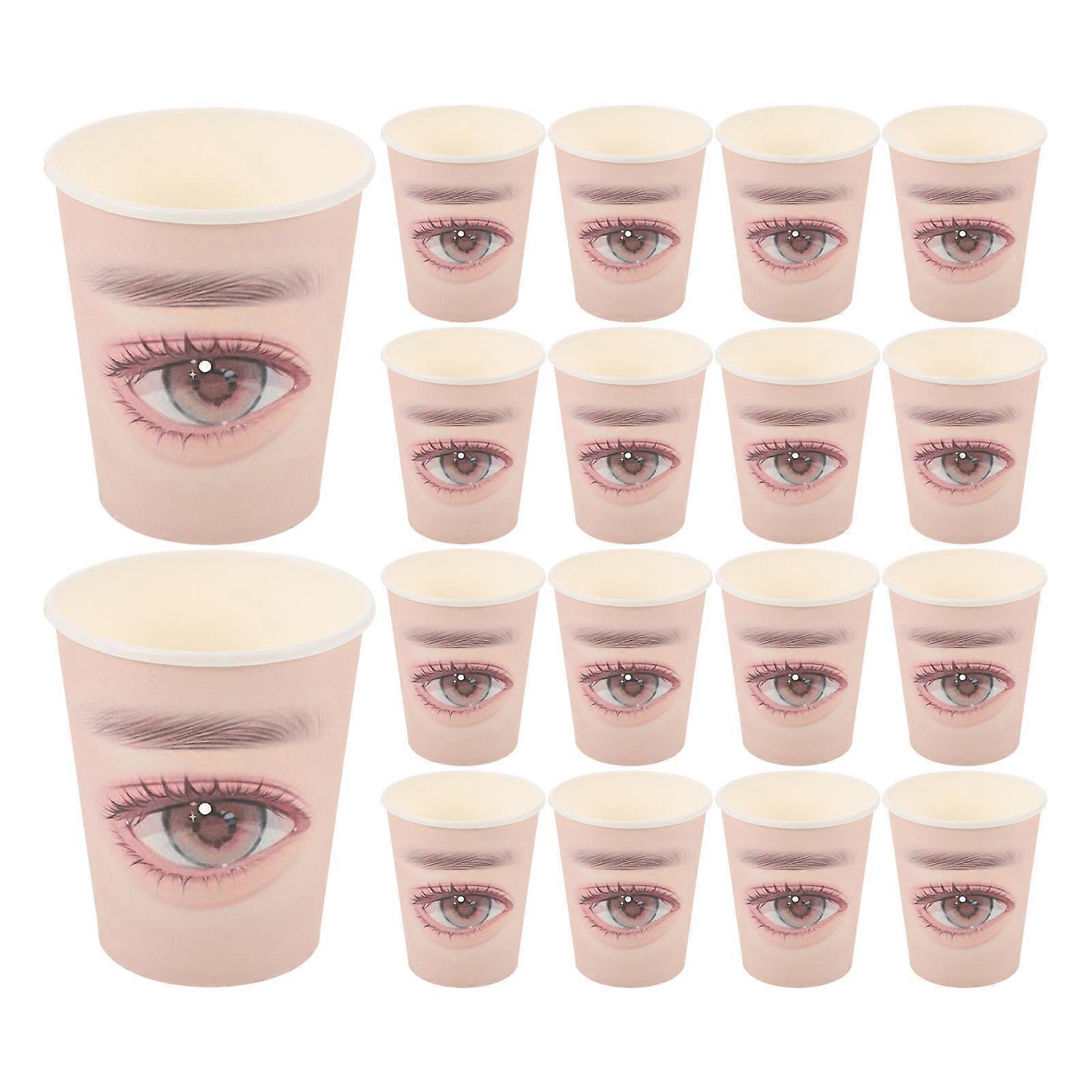 Practice Lashes Paper Cups Eyelash Extensions Training Cups for Beginners 20Pcs