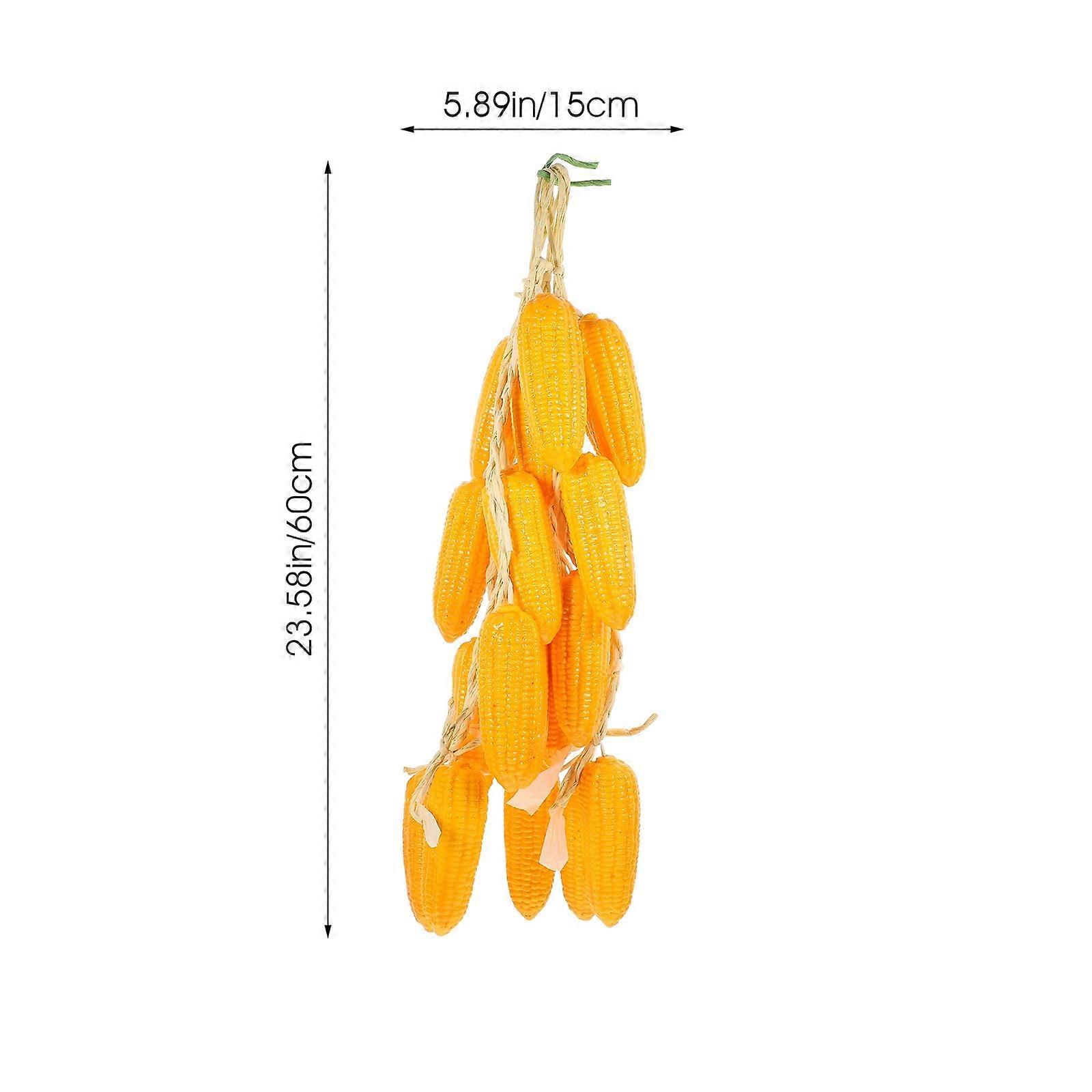 Artificial Corn Strings Lifelike Decoration for Home 5Pcs Yellow Foam Strings