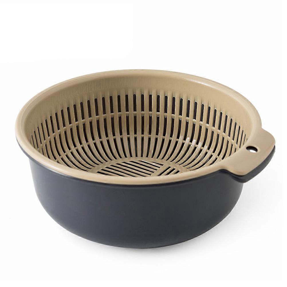 Multi-Purpose Washing Basket Double-Layer Drain Basket for Fruit and Vegetable Use