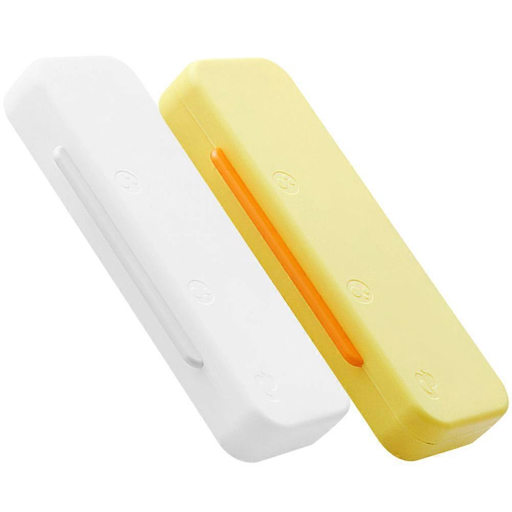 Student Stationery Pencil Box for Storage 2Pcs Double Layer Plastic Box