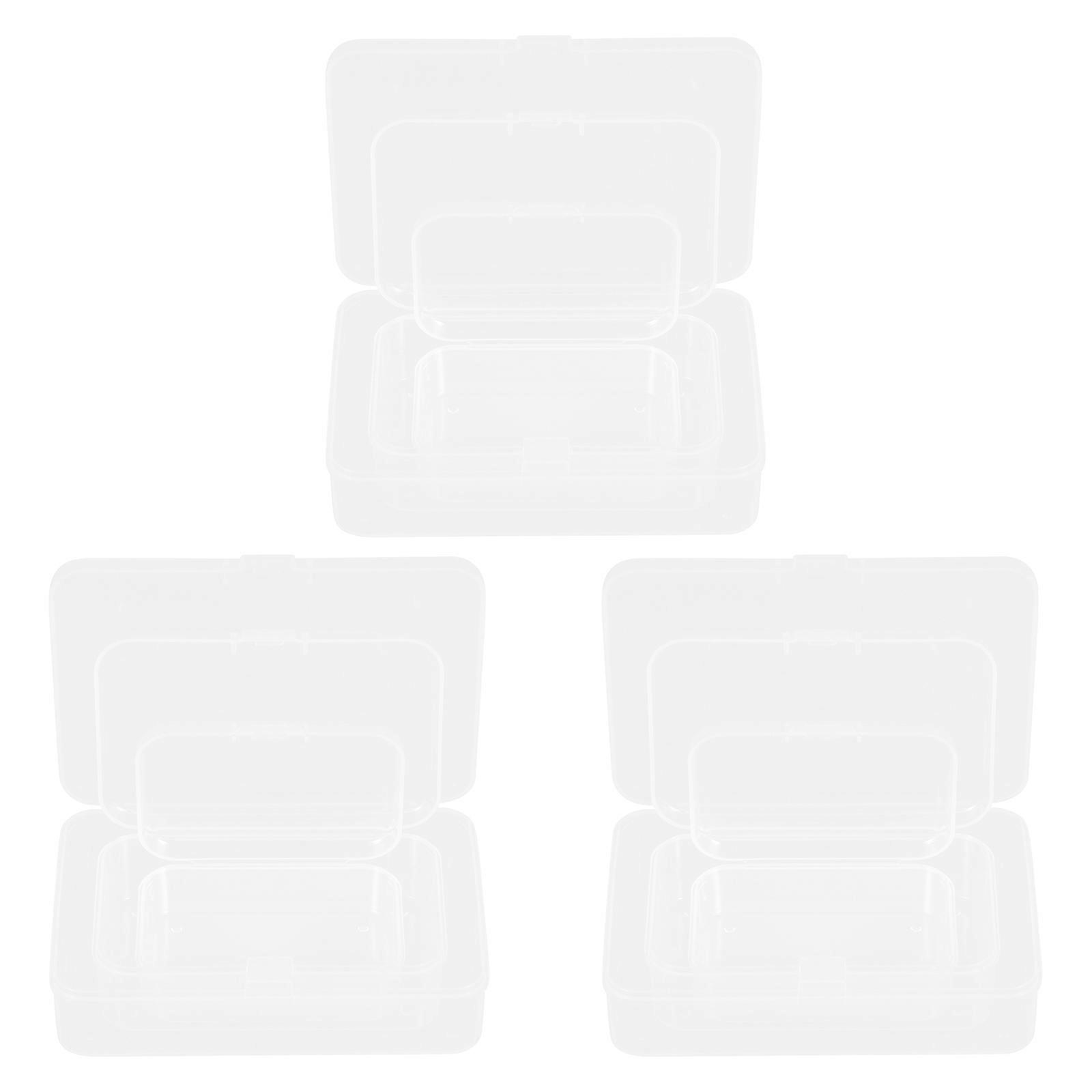 Transparent Storage Boxes for Home Use with 18Pcs Rectangular Storage Containers