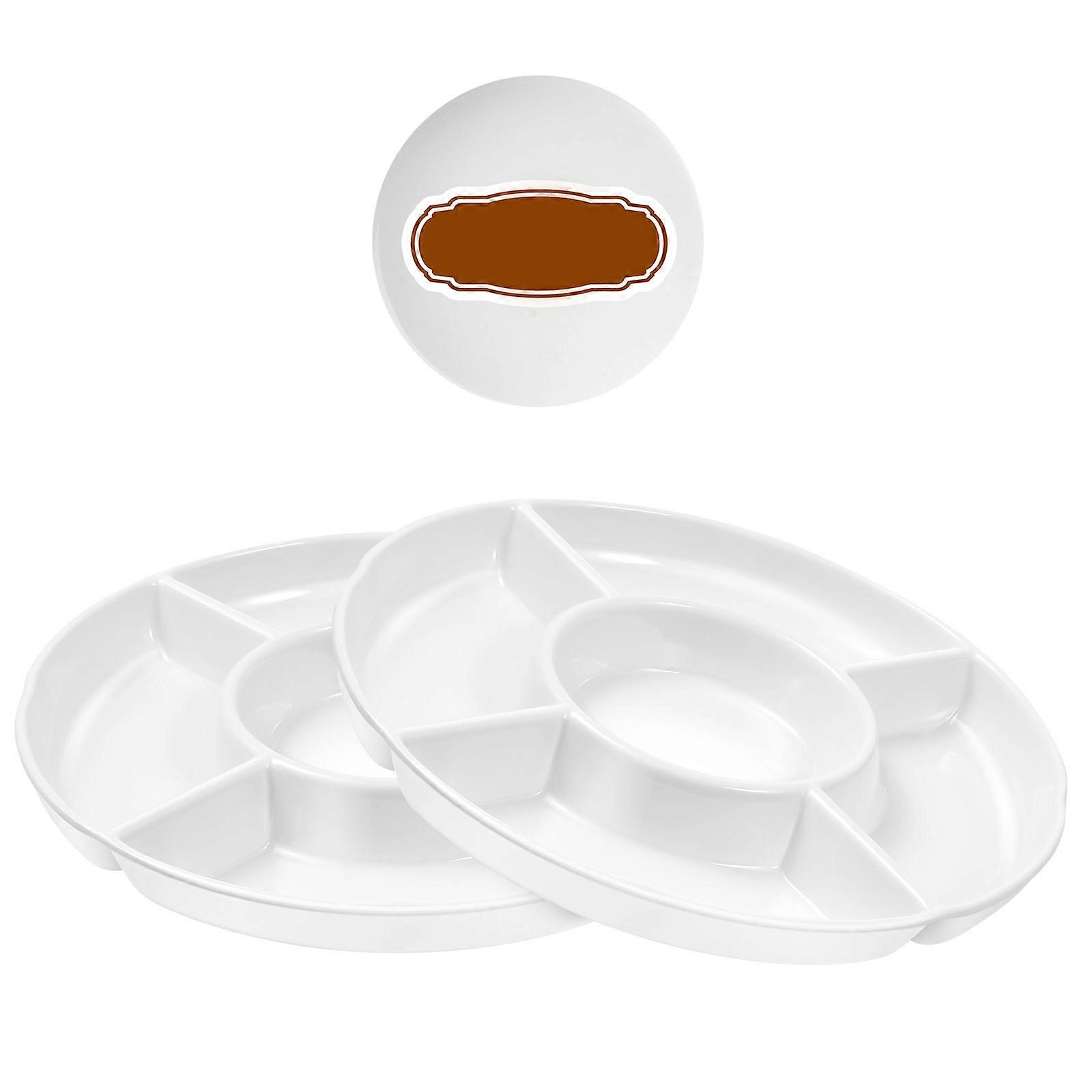 Five-Section Snack Tray Appetizer Serving Trays for Kitchen Use 2Pcs