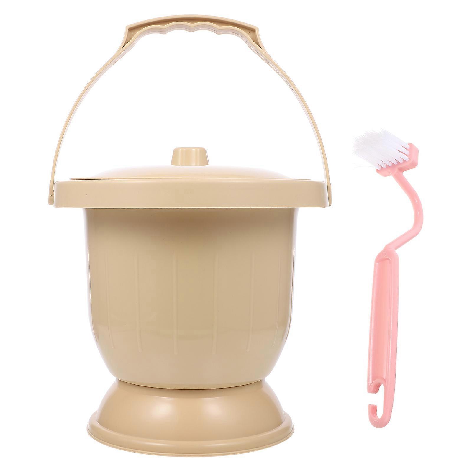 Portable Urine Pot Plastic Spittoon for Storage Use 1Pcs with Lid