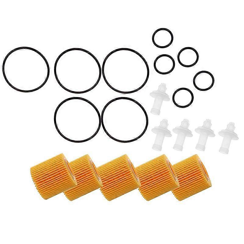 5 Pcs Oil Filter Set 04152-YZZA6 for Prius Xd