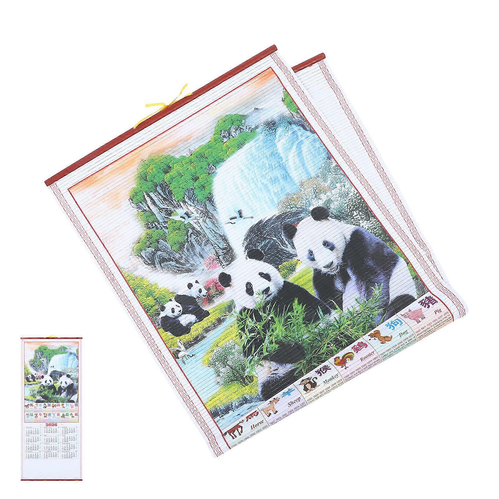 Chinese Wall Calendars Decorative Hanging Scroll for 2025 Year