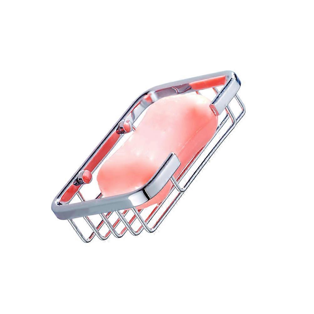 Wall-Mounted Soap Rack Stainless Steel Soap Dish for Storage Silver