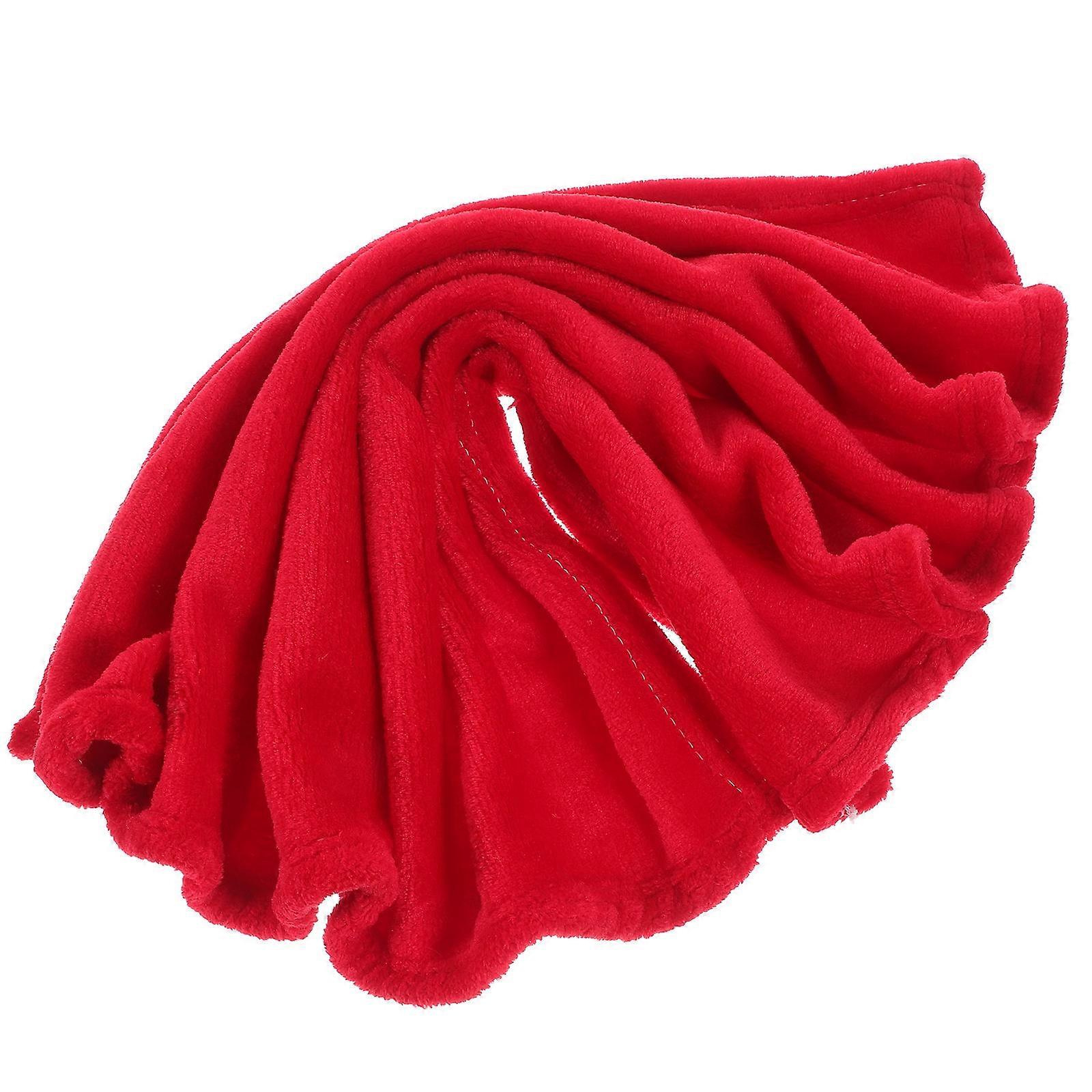 Flannel Pet Bedding Blanket for Warming Use Cozy Red