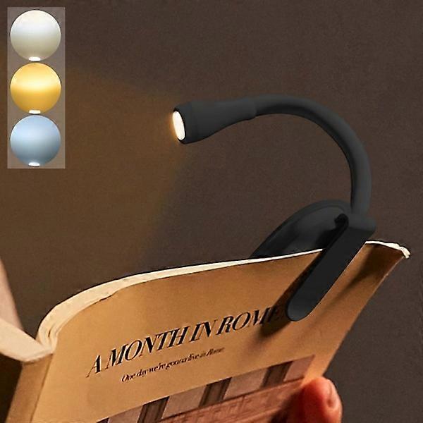 Book Light, Rechargeable Clip on Reading Light, Adjustable Brightness