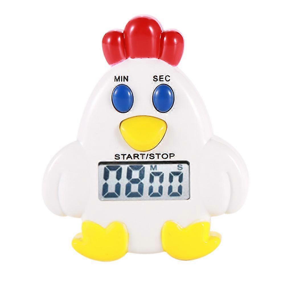 Kitchen Digital Timer Chicken Shape Countdown Timer No Battery Fun Design Easy-to-Read Display Compact Lightweight For Cooking Bakin