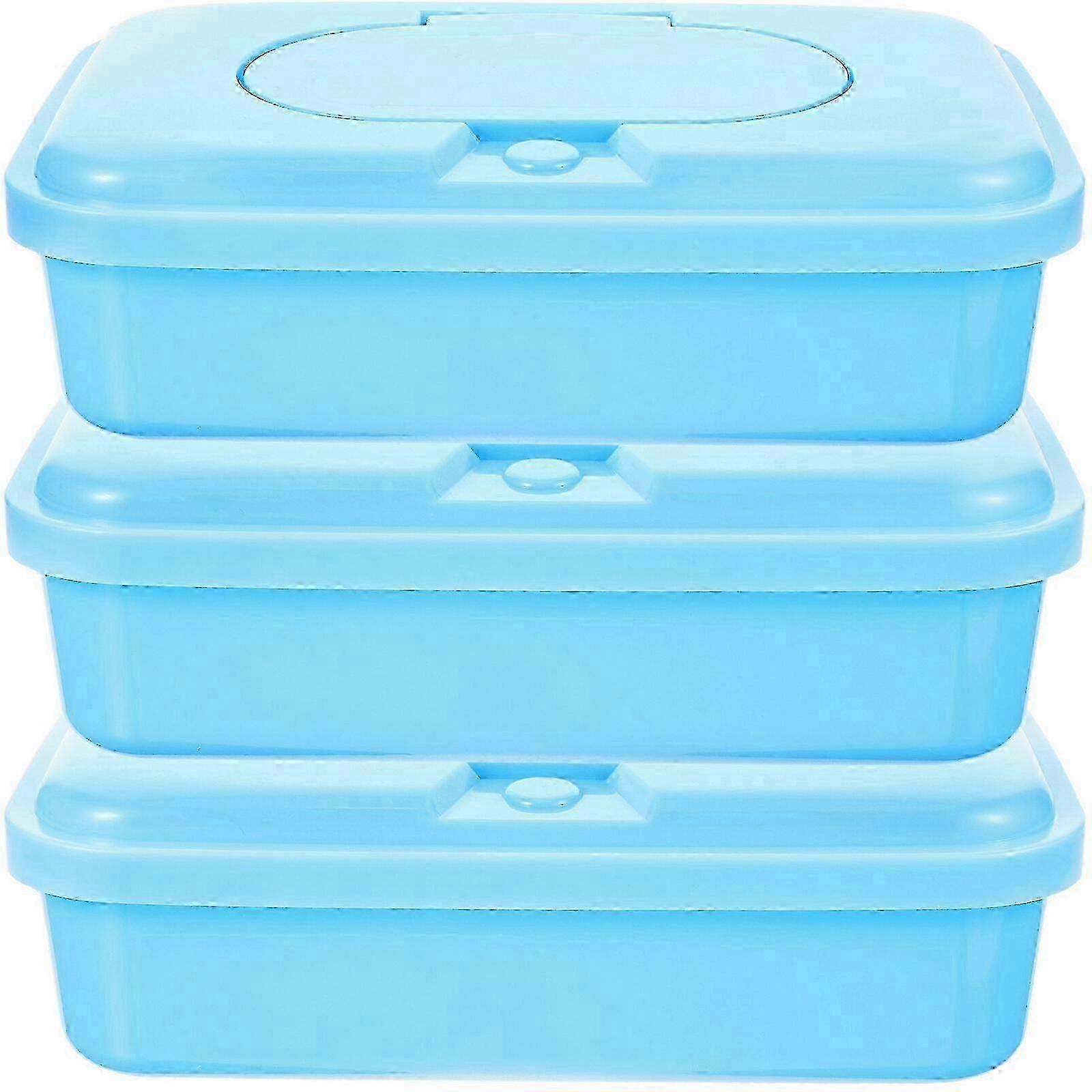 3Pcs Refillable Wipe Dispenser Storage Case for Tissue Box - Random Colors Available