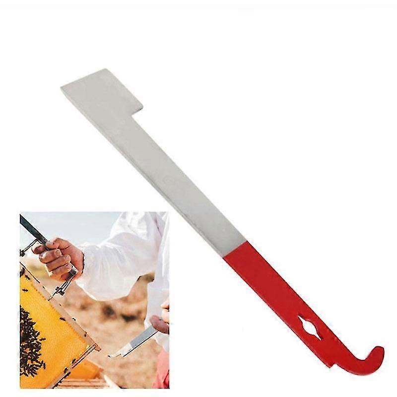 Stainless Bee Hive Tool Frame Lifter and Scraper J Shape Hook Beekeeper Knife
