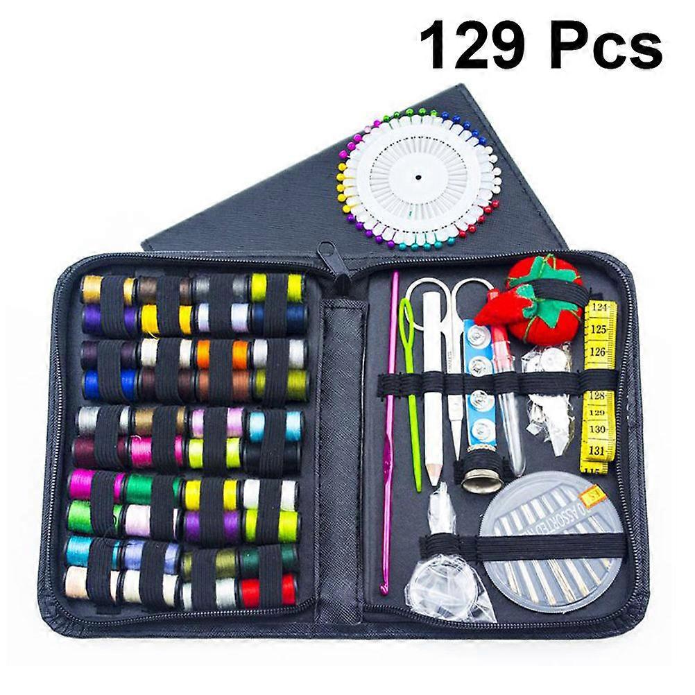Assorted Color Sewing Needle Kit Efficient Sewing Thread Tools 129Pcs Set