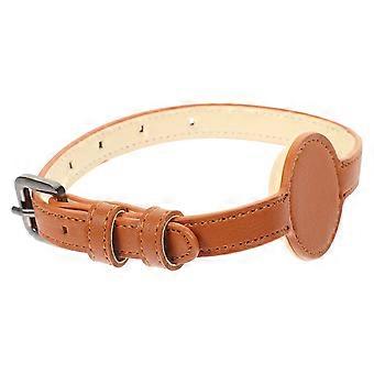 Cat Tracer Collar Portable Cat Collar with Tracer Case 2Pcs Brown Design