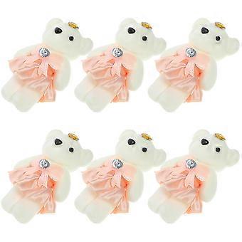 Wedding Car Plush Bear Doll for Flower Bouquet Decoration 10Pcs Set