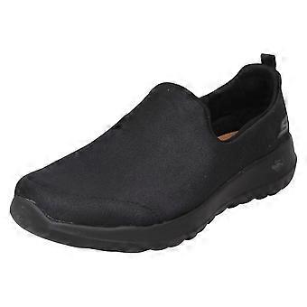 Scarpe da ginnastica leggere da donna Skechers Air Cooled Go Walk Joy Gratify 15612 - Tessuto nero - Taglia UK 9 - Taglia EU 42 - Taglia US 12