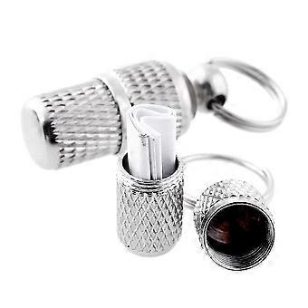 2pcs Pet ID Nom Adresse Étiquette Étiquette De Stockage Tube De Baril Pour Chat Et Chien (Argent)