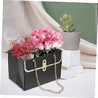 8 Pieces Girls Baggift Gifts Exquisite Novelty Bagpaper Multifunctional Portable Rose Day Florist Birthday Bridal Purse Holiday Chain Metal Flower Cas