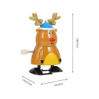 3pcs Weihnachten Elchform Aufziehspielzeug Xmas Uhrwerk Spielzeug Xmas Geschenk Party Gefälligkeiten