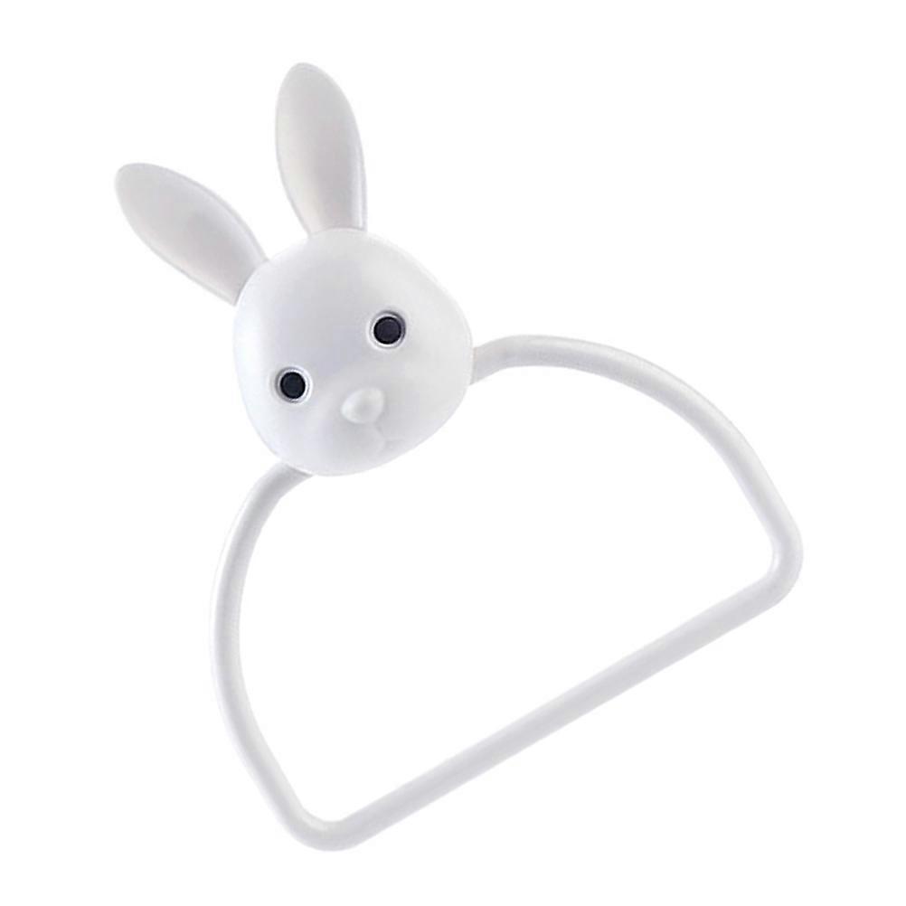 Bathroom Towel Ring Wall-Mounted ABS Towel Holder 2Pcs Set