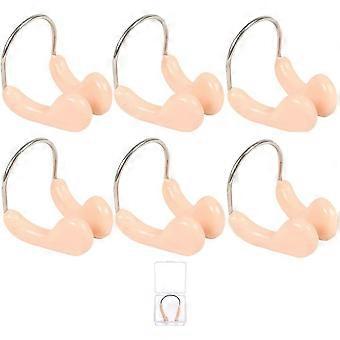 Clip per il naso, confezione da 6 clip per il naso da nuoto con scatola, protezione per il naso da nuoto per bambini e adulti, allenamento di nuoto