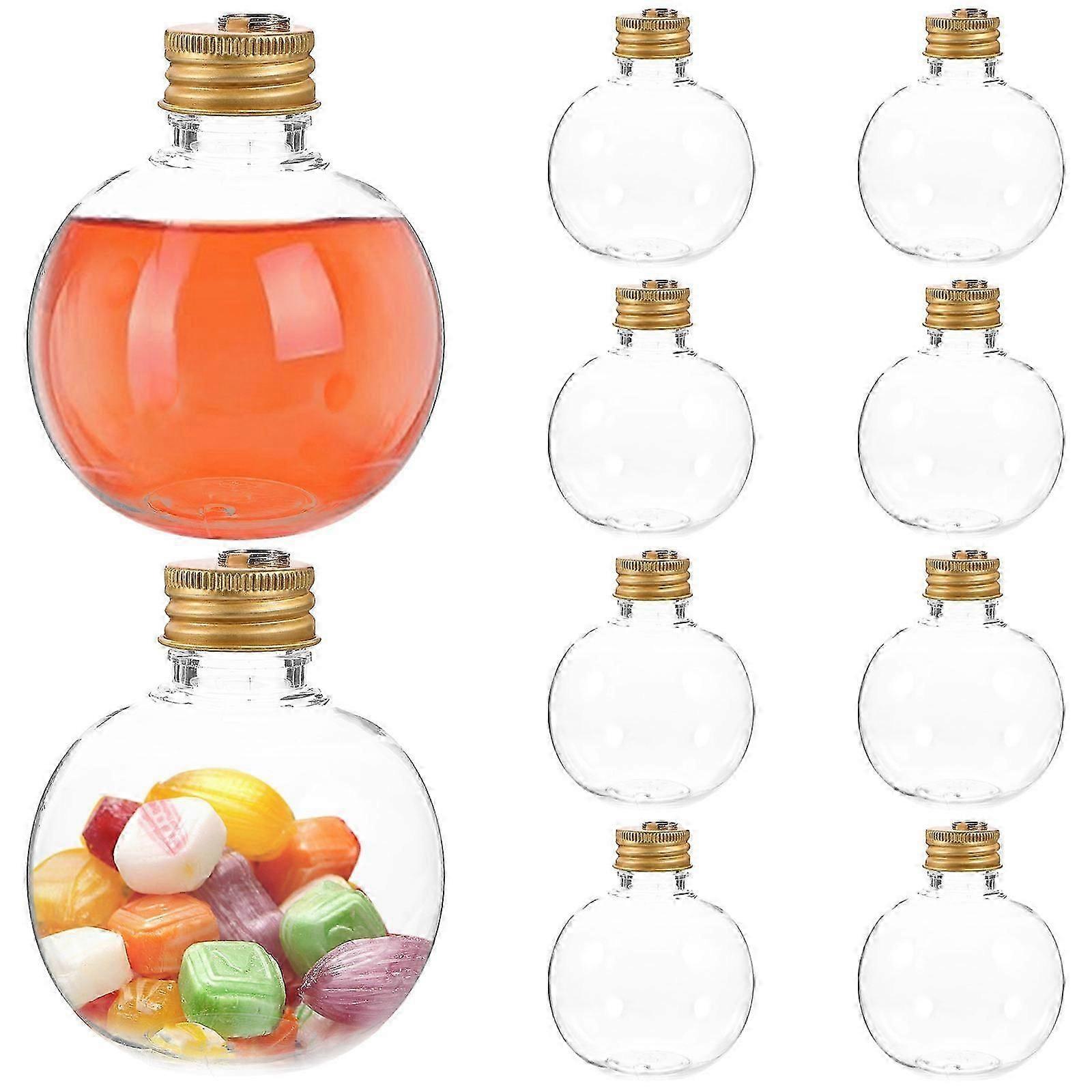10Pcs 150ml LED Bulb Shape Plastic Bottles with Caps for Storage