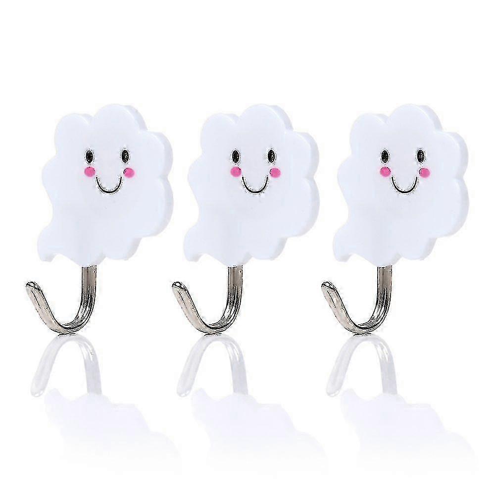 Robust Adhesive Wall Hooks with Multi-functional Plastic Hook Cabinets compatible with3 Pieces