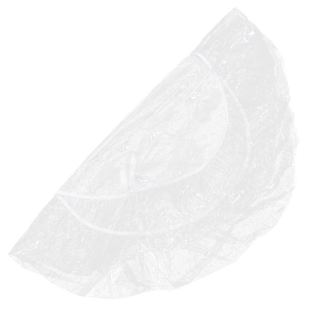 Round Elastic Tablecloth Transparent Fitted Tablecloth with Flannel Backing