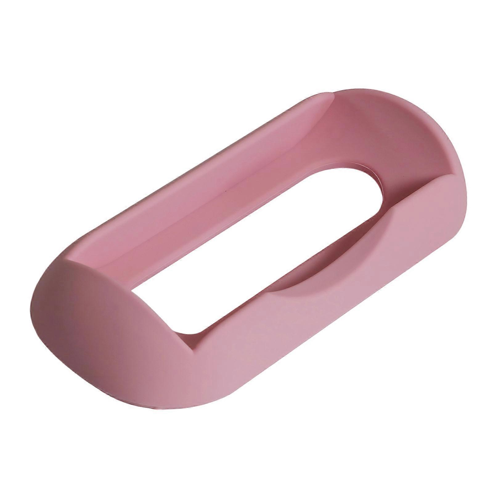 Silicone Vertical Stand for Mini Desktop Computer Holder with Rounded Base for Space Saving Use  pink