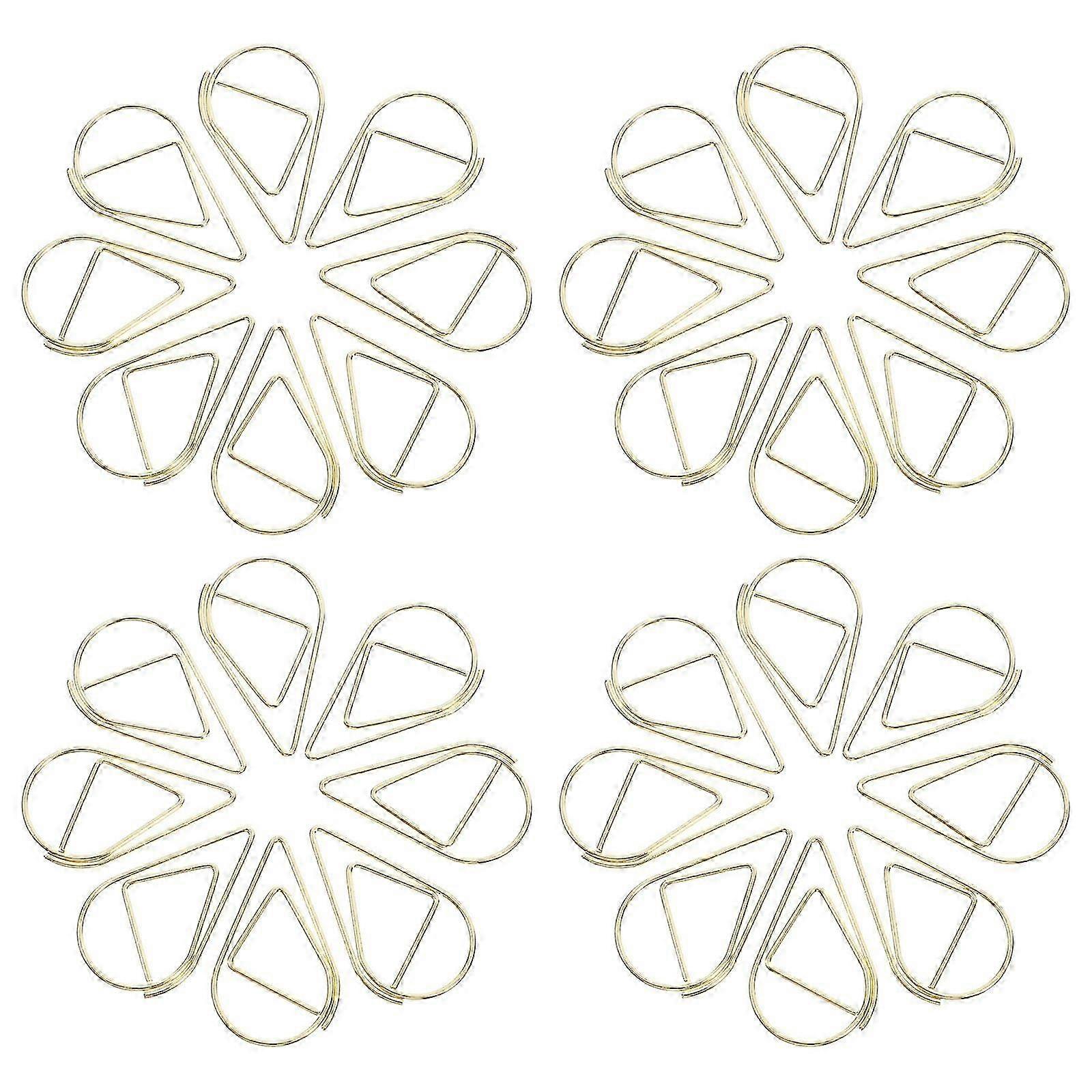 100pcs Paper Clips Drop Shaped Paper Clips Creative Paper Clips Document Paper Clips