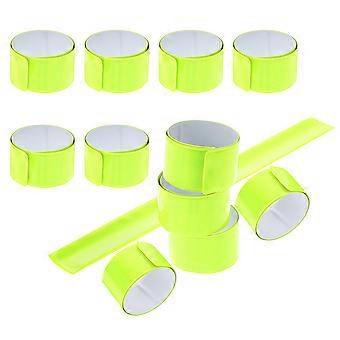 60 pcs  Reflective Slap Bracelets For Running: High Visibility Safety Wristbands - Reflective Gear For Enhanced Night Visibility