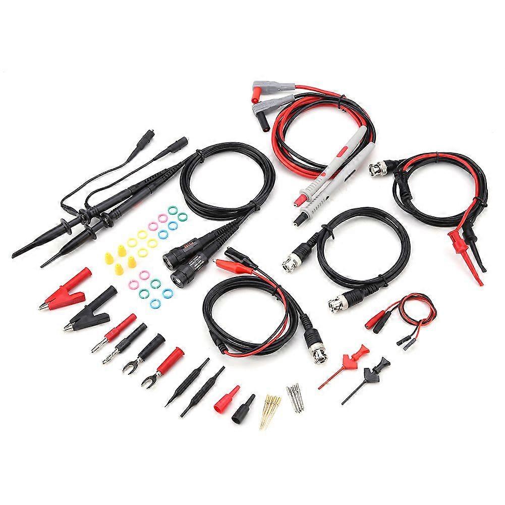 P1260D Oscilloscope Multimeter Test Leads with Crocodile Clips Replaceable Probe Tips Set