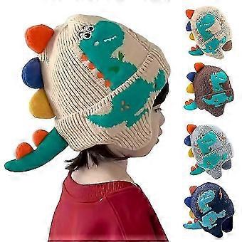 Niedliche, warme Dinosaurier-Strickmütze für Kinder, Outdoor-Aktivitäten wie Radfahren und Skifahren, Geburtstagsgeschenk, Unisex-Wintermütze