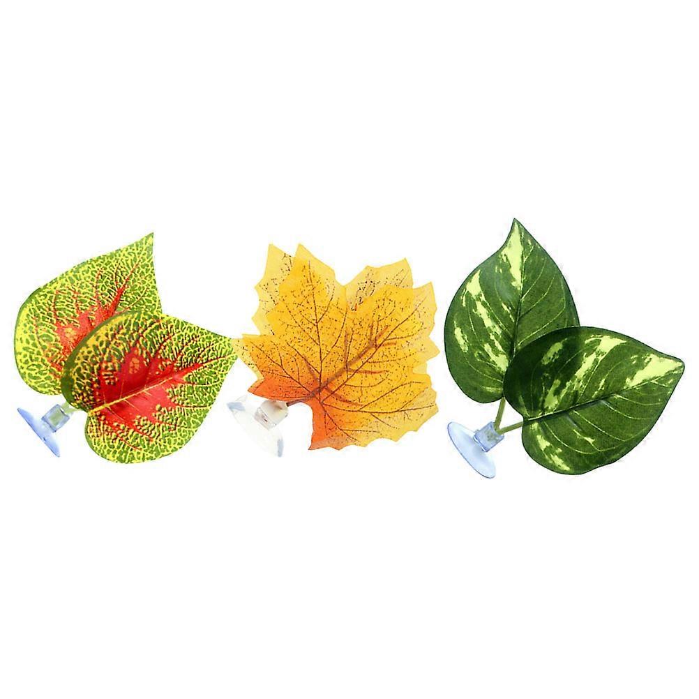 Assorted Color Betta Leaf Pad for Fish Tank Breeding Bed 3Pcs Set
