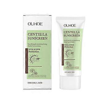 Creme Protetor Centella Asiática: Hidratação suave, proteção solar externa, proteção UV, hidrata a pele, não pegajoso.
