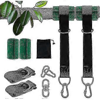 Kit di cinghie per appendere l'altalena sull'albero, 2x5 piedi, gancio per altalena resistente con moschettoni, protezioni per alberi