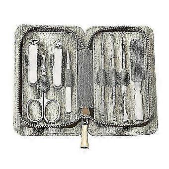 Manicure Pedicure Kit Stainless Steel Nail Clipper Set with PU Leather Case