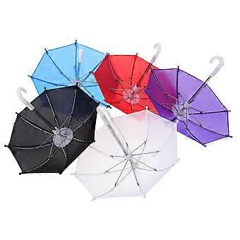 5-teiliges Set Puppen-Regenschirm-Dekoration Puppenhaus-Accessoire Mini-Haus-Dekorations-Regenschirm-Modell