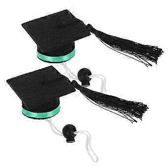 Doctor Cap Small Pet Graduation Cap for 2Pcs Hamster Felt Mini Tassel Hat