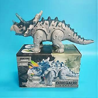 Realistic Walking Dinosaur Robot with Lights and Roaring Sound, Educational Pretend Play Toy for Kids