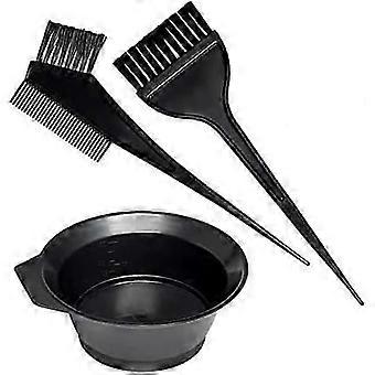 Hair Coloring Tool Kit, 3 Pieces - Brushes, Double-sided Comb, Mixing Bowl