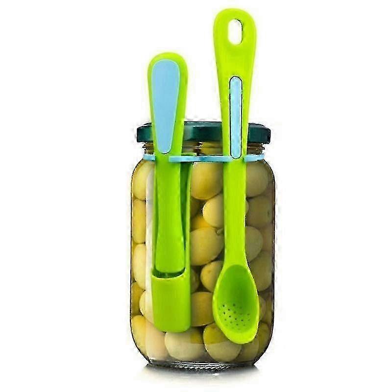 MultiPurpose Pickles Grabber Spoon Fork Set With NonSlip Handle