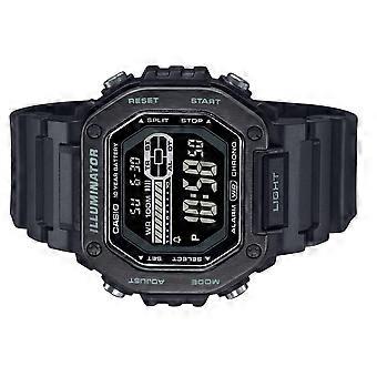 Casio Standard Digital Black Resin Strap Blaues Zifferblatt Quarz MWD-110HB-1BV 100M Herrenuhr