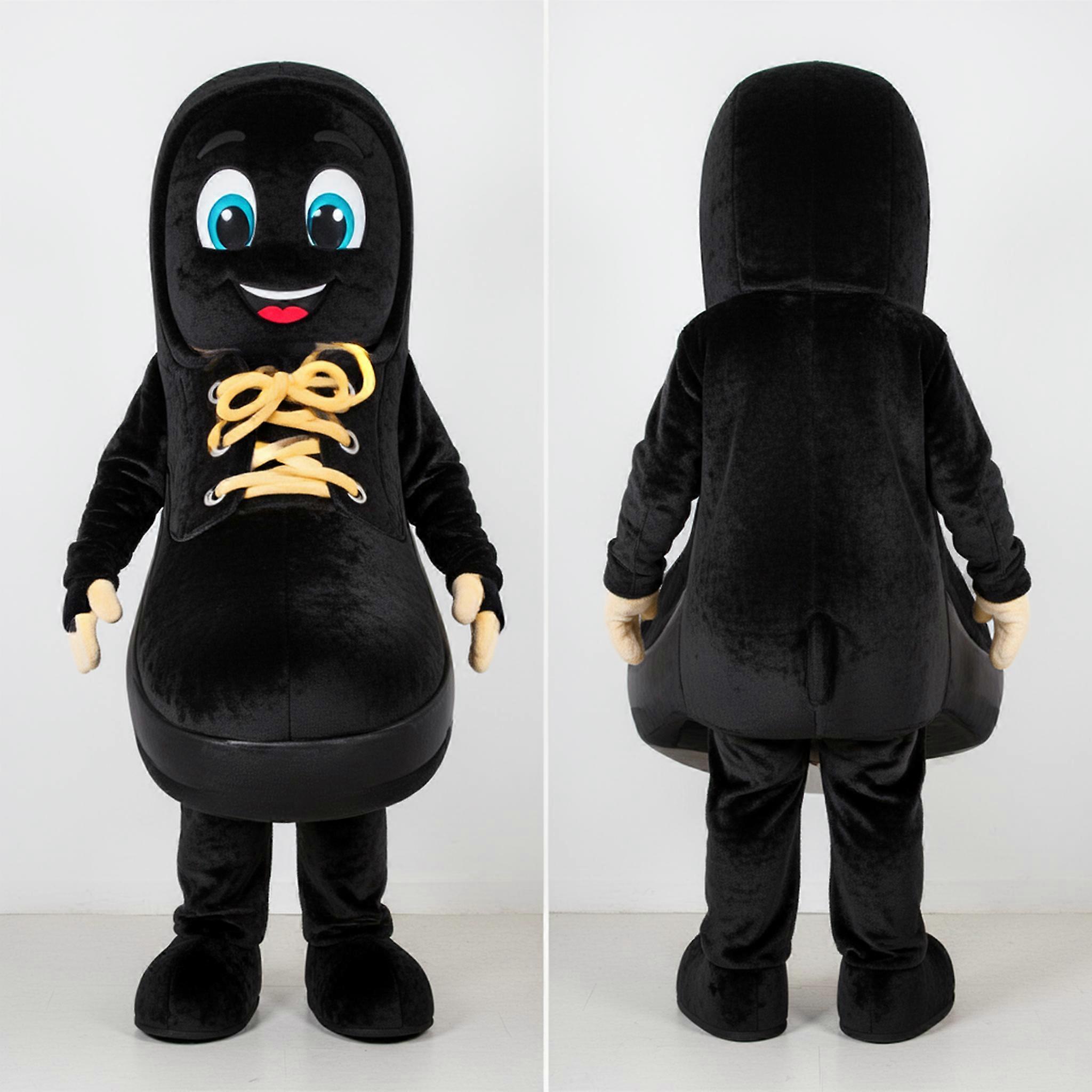 MASTICOT Black Plush Irish Dancing Shoes Mascot