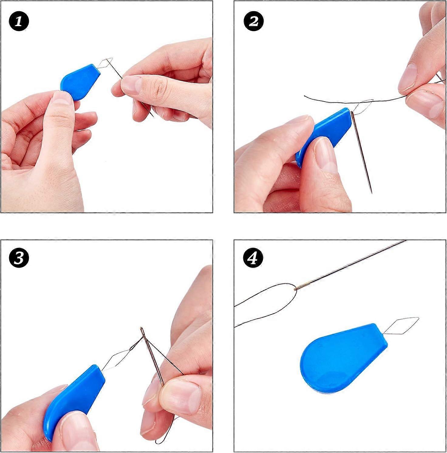 1 Set Sewing Tools Kits Include Easy Automatic Threader Seam Ripper Iron Sewing Thimbles for Sewing Crafting