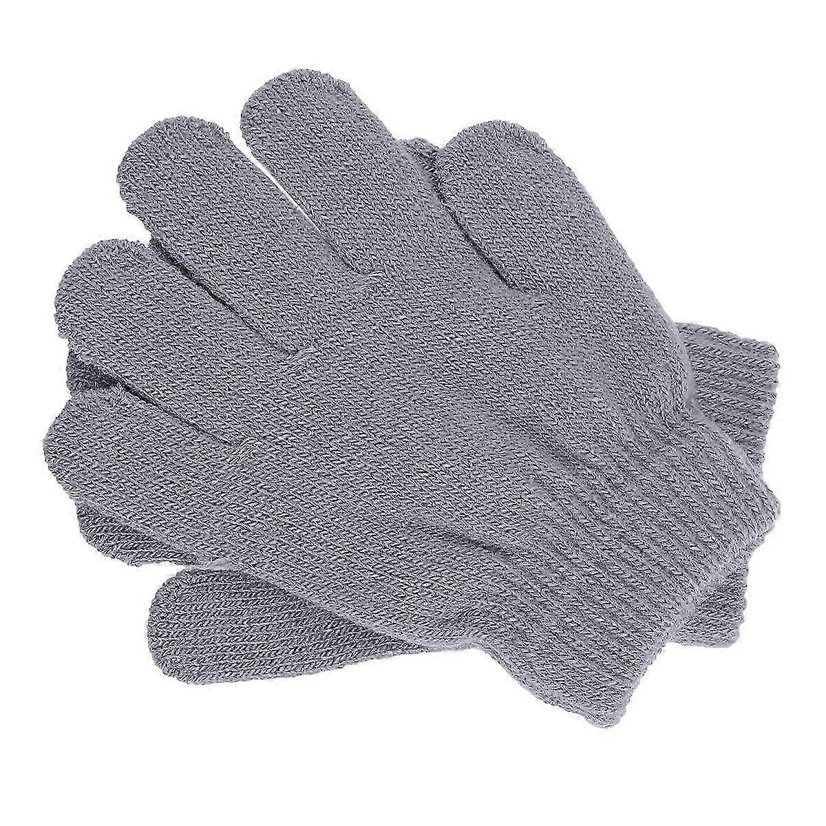 Kinderhandschuhe, Fünf-Finger-Handschuhe, warm, grau